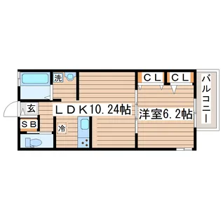 ピースフルI【2階】の間取り