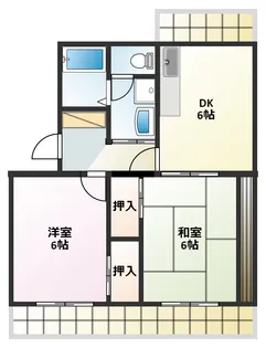 メゾンイナバB【2階】の間取り