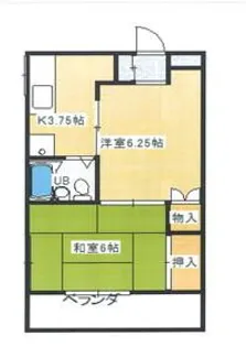 サンビレッジ東越谷【2階】の間取り