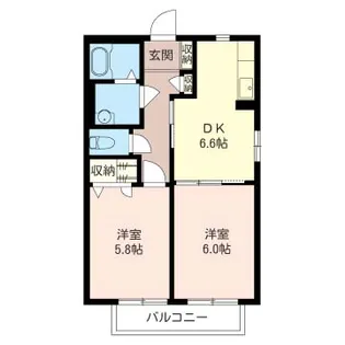 アルブル3番館【1階】の間取り