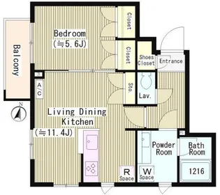 ファレール笹塚【2階】の間取り