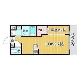 リアコート枚方御殿山SOUTH【3階】の間取り
