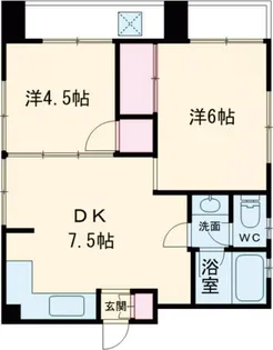 サンビューレ南馬込【4階】の間取り