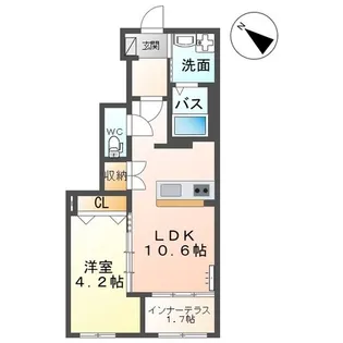 福島県郡山市芳賀3【アパート】の間取り