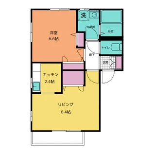 フォンティーヌ・サワIII【1階】の間取り