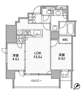 ディームス渋谷本町【9階】の間取り