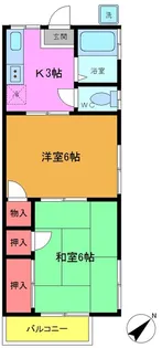 メノハイツ【2階】の間取り