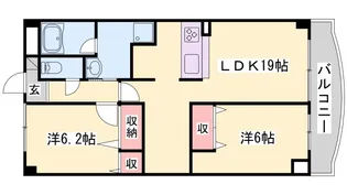 手柄アートスカイハイツ(ST)【8階】の間取り