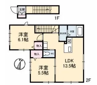 PRONUBE東雲【2階】の間取り
