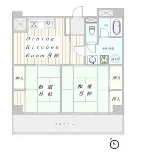 駒込富士ハイツ【8階】の間取り