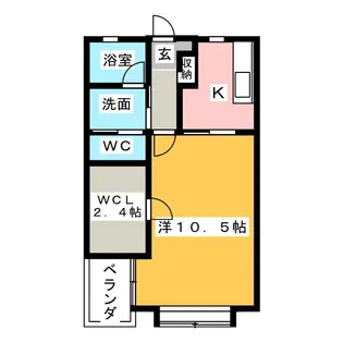 フローラルパレス【1階】の間取り