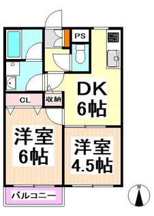 グリーンハウス3【1階】の間取り