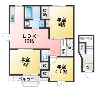 クレストール一ノ坪一番館【2階】の間取り