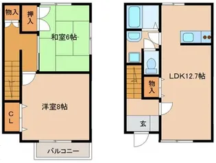 フォレストコート岩切IIE【1階】の間取り