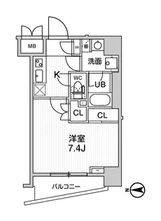 グランド神楽坂【4階】の間取り