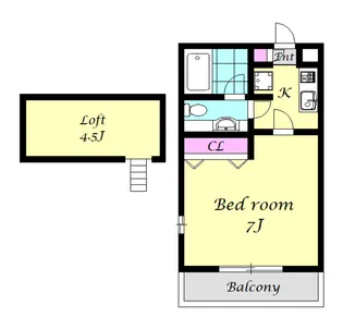 レオン三原【1階】の間取り