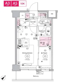 BPRレジデンスMotomachi Bay Side【4階】の間取り