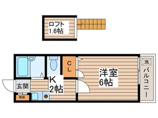 第2ビュ-ハイツ【2階】の間取り