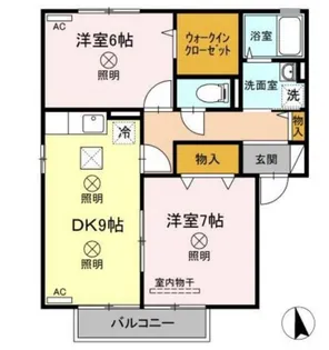 コンフォート A棟【1階】の間取り