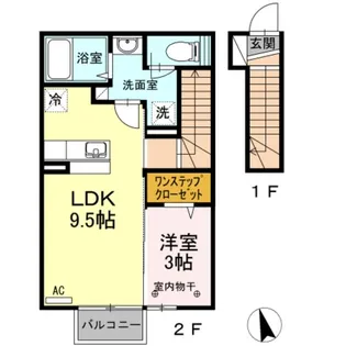 コウジィーコートII【2階】の間取り
