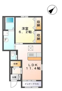 サンライズ東方【1階】の間取り