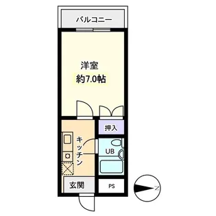 信開グランドハイツ【4階】の間取り