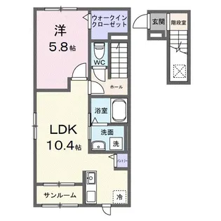 ヒカルサ羽生 サウス【2階】の間取り