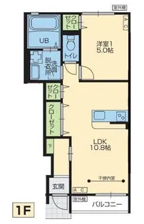 シティハウス花園町【1階】の間取り