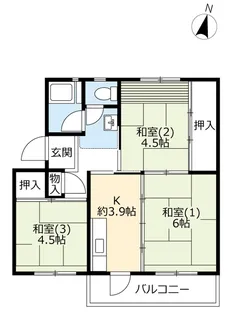 UR大久保東第三【5階】の間取り