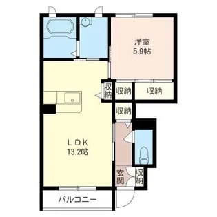 クレール メゾン【1階】の間取り