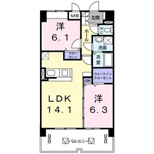 ニューカレント【3階】の間取り