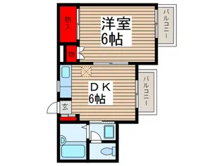 中台ハイツ【2階】の間取り
