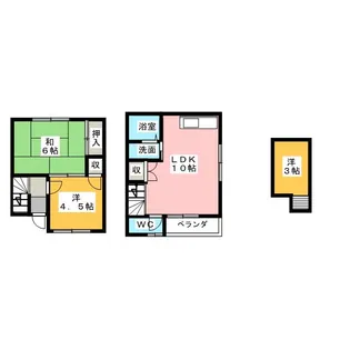 高木ハイツ【1階】の間取り