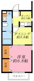 サンクレスト勝田南D【2階】の間取り