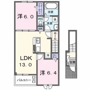 オルゴール具同I【2階】の間取り