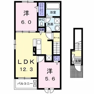 サザンカA【2階】の間取り