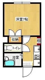 コーポ勝目【1階】の間取り