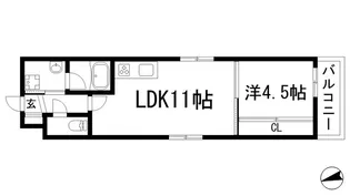 グランツ石橋【3階】の間取り