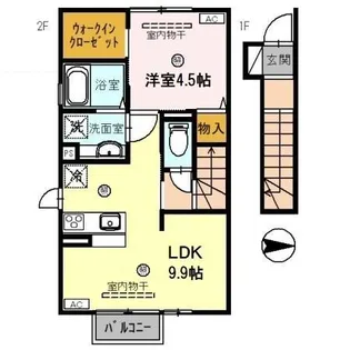 スカ・ヴィ・フィーカ B棟【2階】の間取り
