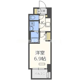 ララプレイス大阪福島ミラ【8階】の間取り