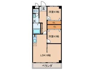 パレス スメ-ル A【2階】の間取り