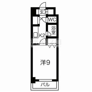 エレガンス円山【4階】の間取り