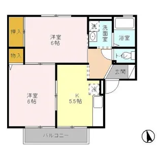 フローラハイツA【2階】の間取り