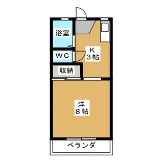 石神ハイツC【2階】の間取り