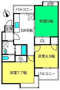 ファーストメゾン入間【4階】の間取り