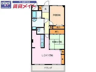 ハートレジデンス塚本【1階】の間取り