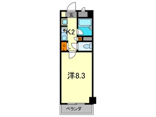 プレステージ岡本【6階】の間取り