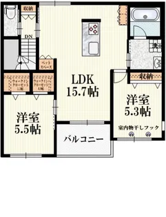 ル・プルニエ【2階】の間取り