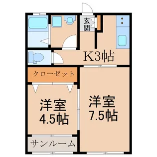 マロン【2階】の間取り