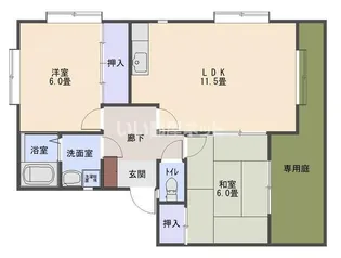 リラハイム【1階】の間取り